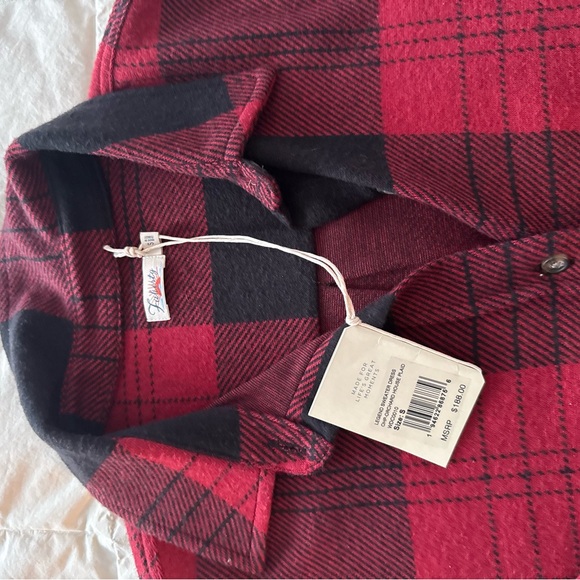 Faherty Red and Black Plaid Sweater Dress - Picture 5 of 9